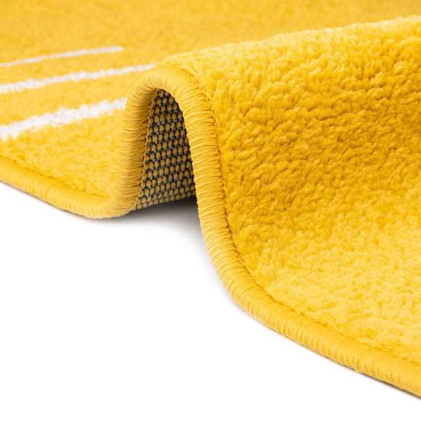 Seychelles Stripes Collection Area Rug - Mahe (Yellow) Runner Yellow  lifestyle 13