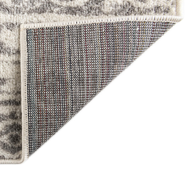 Brighton Stripes Collection Area Rug - Sussex (Ivory and Gray) Square Ivory and Gray  lifestyle 7