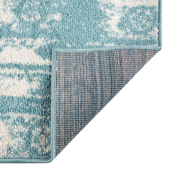 Brighton Stripes Collection Area Rug - Sussex (Light Blue) Rectangle Light Blue  lifestyle 7