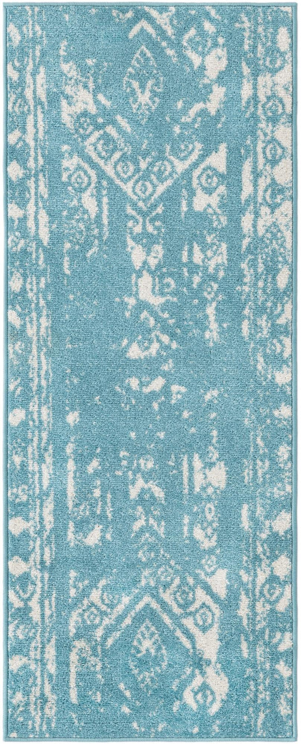 Brighton Stripes Collection Area Rug - Sussex (Light Blue) Runner Light Blue Main