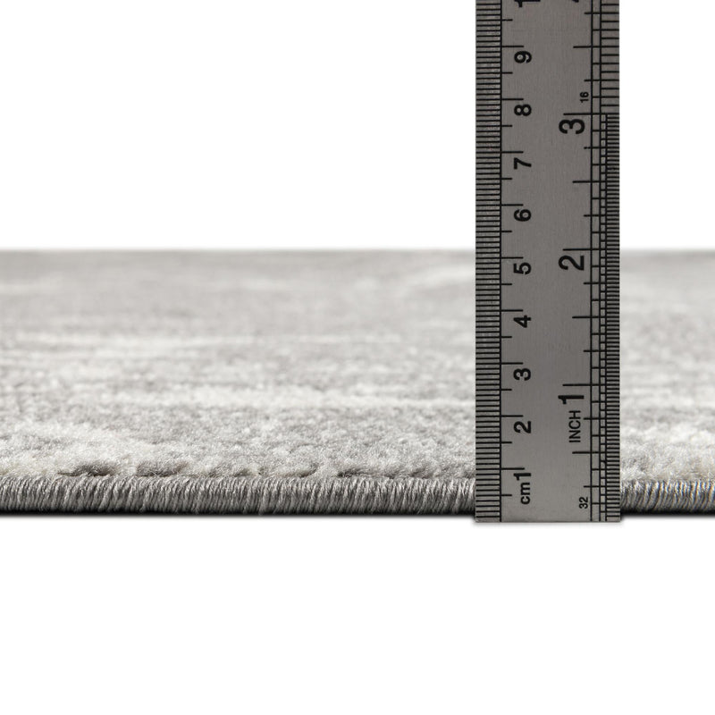 Brighton Stripes Collection Area Rug - Sussex (Ivory and Gray) Rectangle Ivory and Gray  lifestyle 51