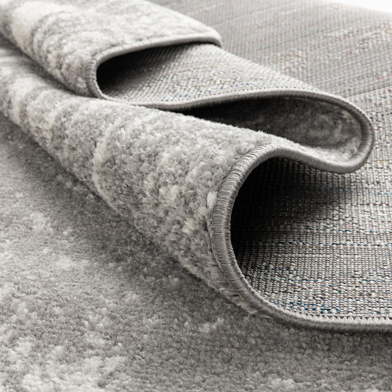 Brighton Stripes Collection Area Rug - Sussex (Ivory and Gray) Rectangle Ivory and Gray  lifestyle 59