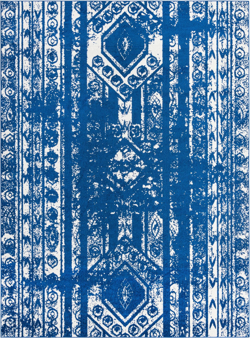 Brighton Stripes Collection Area Rug - Sussex (Navy Blue) Rectangle Navy Blue  lifestyle 2