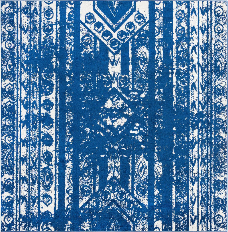Brighton Stripes Collection Area Rug - Sussex (Navy Blue) Square Navy Blue Main