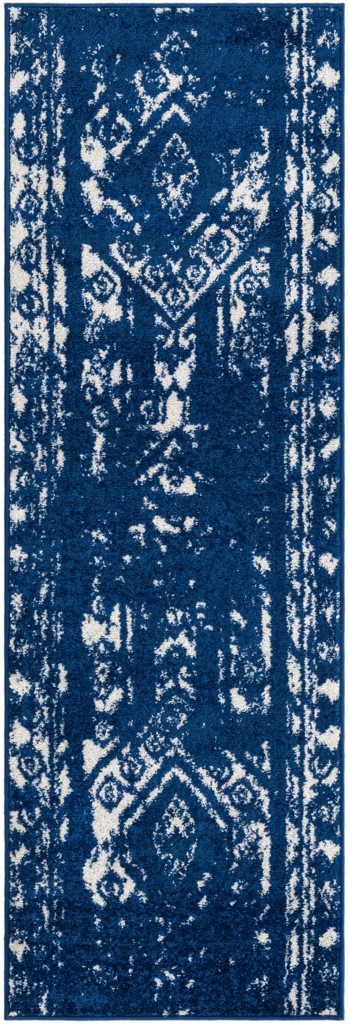 Brighton Stripes Collection Area Rug - Sussex (Navy Blue) Runner Navy Blue Main