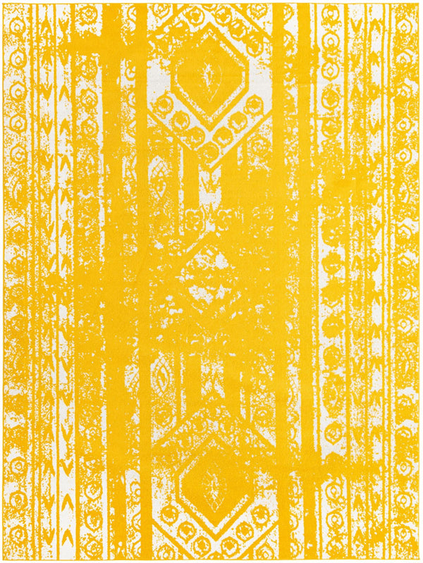 Brighton Stripes Collection Area Rug - Sussex (Yellow) Rectangle Yellow Main