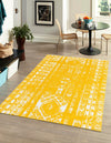 Brighton Stripes Collection Area Rug - Sussex (Yellow) Rectangle Yellow  lifestyle 0