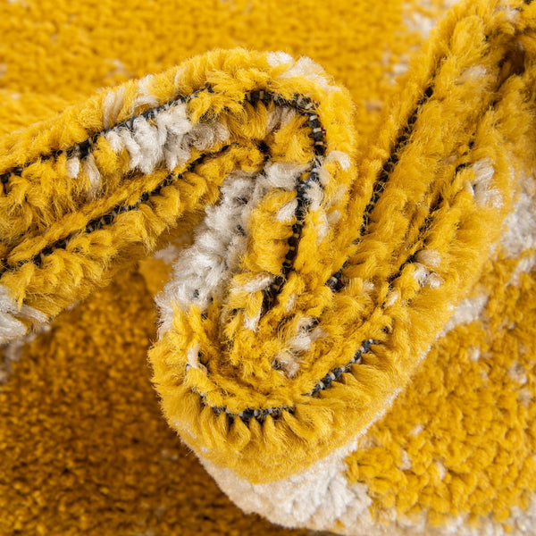 Brighton Stripes Collection Area Rug - Sussex (Yellow) Square Yellow  lifestyle 6