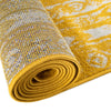 Brighton Stripes Collection Area Rug - Sussex (Yellow) Square Yellow  lifestyle 10