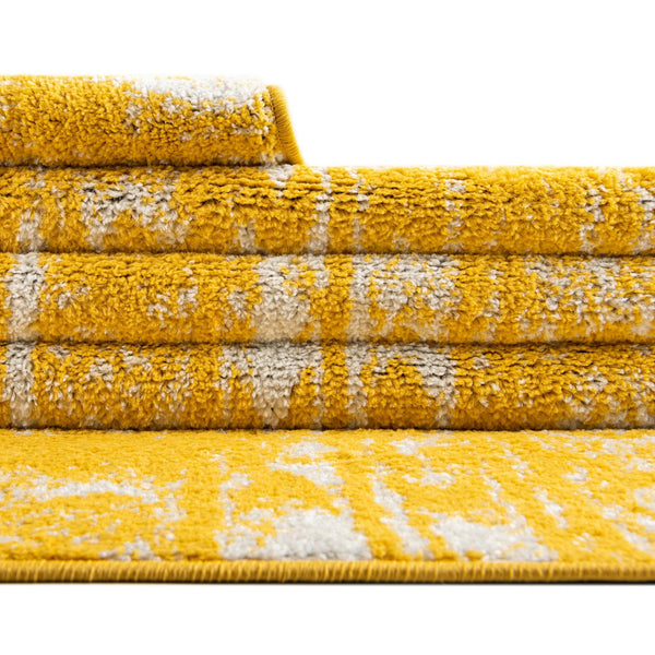 Brighton Stripes Collection Area Rug - Sussex (Yellow) Square Yellow  lifestyle 12