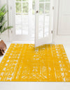 Brighton Stripes Collection Area Rug - Sussex (Yellow) Square Yellow  lifestyle 0
