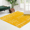 Brighton Stripes Collection Area Rug - Sussex (Yellow) Square Yellow  lifestyle 14