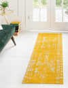 Brighton Stripes Collection Area Rug - Sussex (Yellow) Runner Yellow  lifestyle 0
