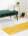 Brighton Stripes Collection Area Rug - Sussex (Yellow) Runner Yellow  lifestyle 2