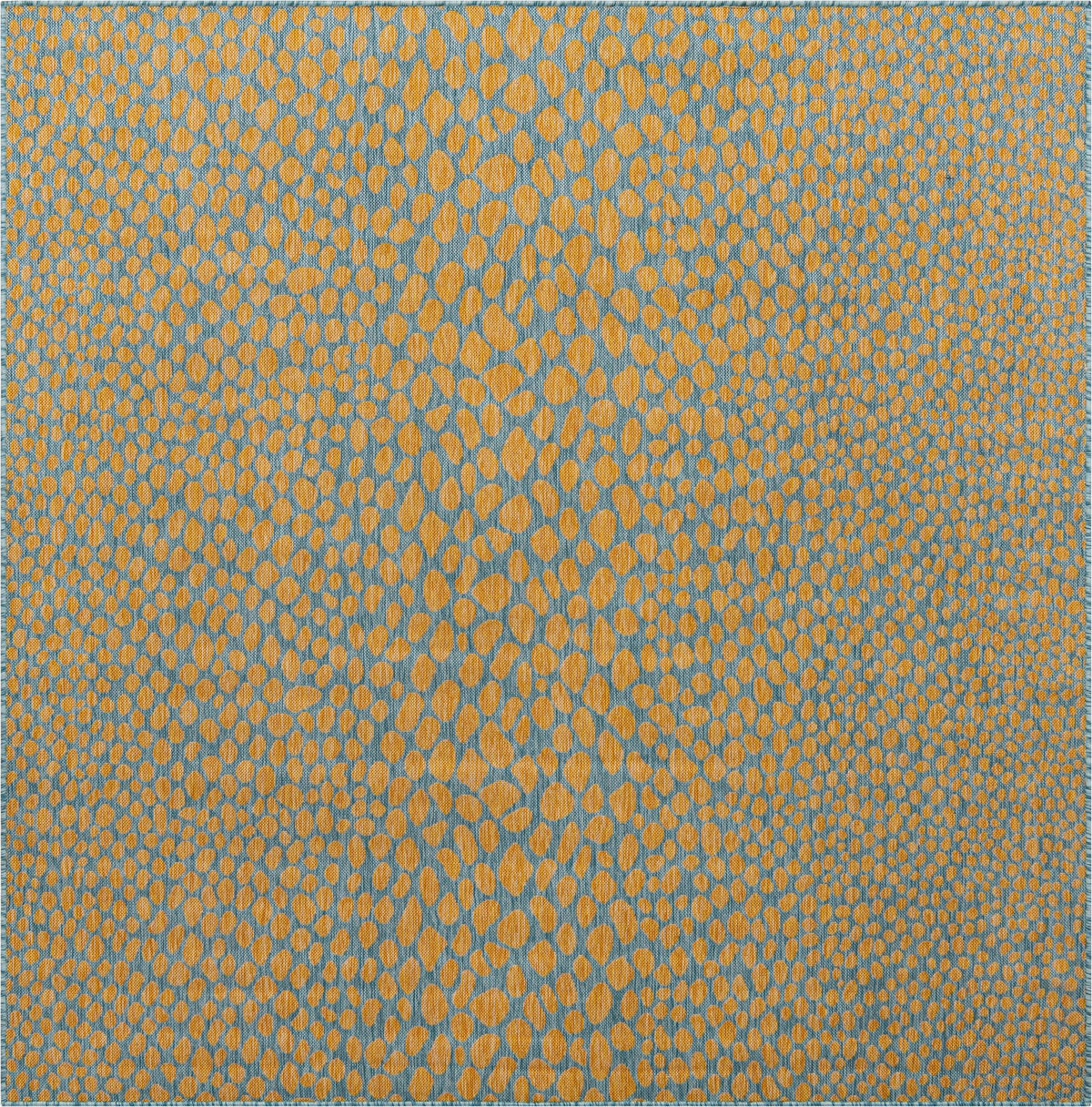 Urban Oasis Rugs Collection Area Rug -  Terrace (Yellow and Aqua) Square Yellow and Aqua Main