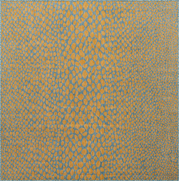 Urban Oasis Rugs Collection Area Rug -  Terrace (Yellow and Aqua) Square Yellow and Aqua Main