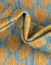 Urban Oasis Rugs Collection Area Rug -  Terrace (Yellow and Aqua) Round Yellow and Aqua  lifestyle 8
