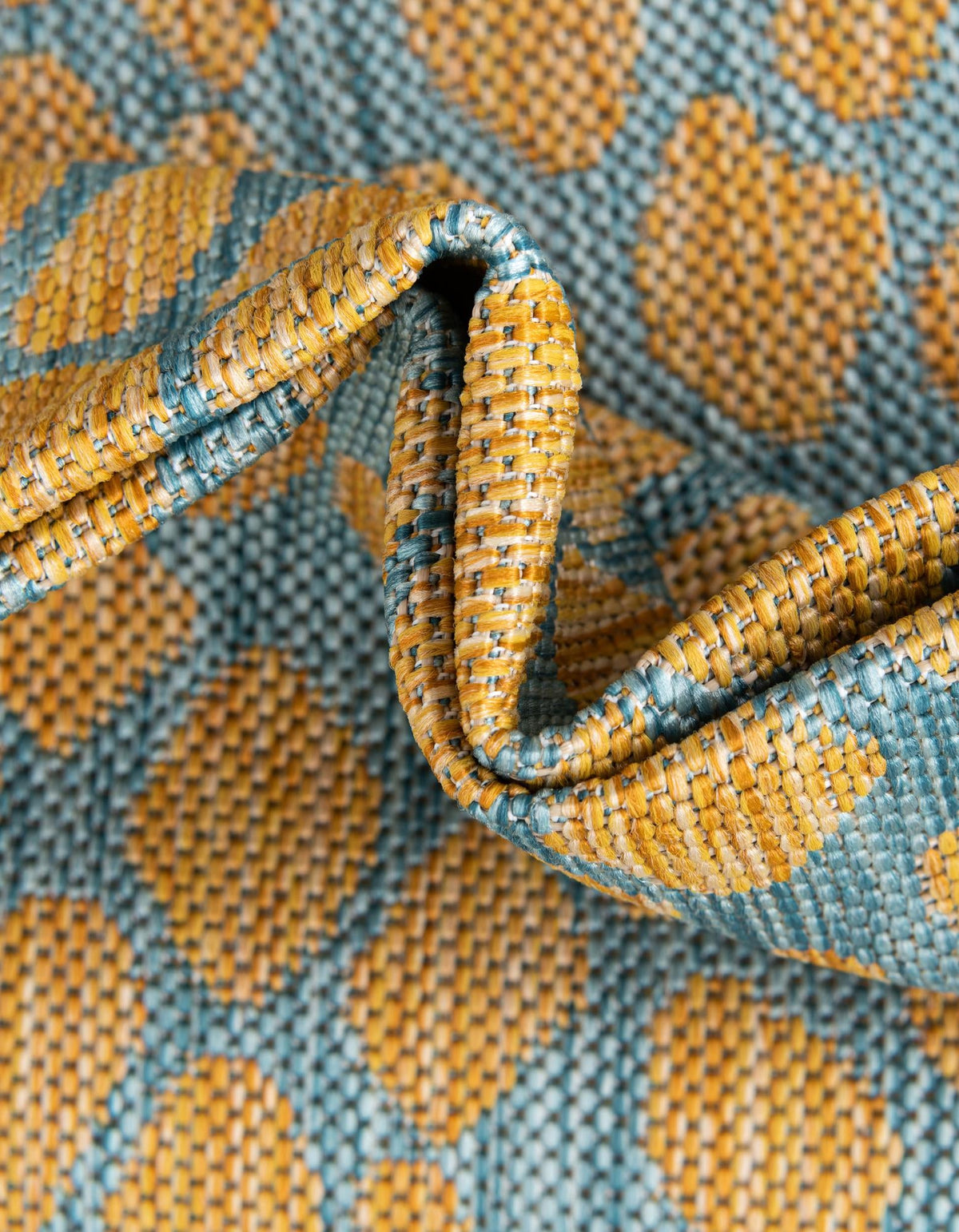 Urban Oasis Rugs Collection Area Rug -  Terrace (Yellow and Aqua) Round Yellow and Aqua  lifestyle 8