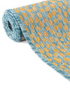 Urban Oasis Rugs Collection Area Rug -  Terrace (Yellow and Aqua) Round Yellow and Aqua  lifestyle 15