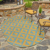 Urban Oasis Rugs Collection Area Rug -  Highrise (Yellow and Aqua) Oval Yellow and Aqua  lifestyle 21