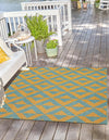 Urban Oasis Rugs Collection Area Rug -  Highrise (Yellow and Aqua) Square Yellow and Aqua  lifestyle 0
