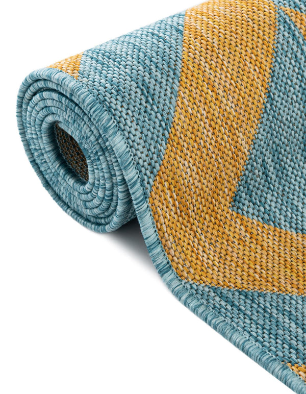 Urban Oasis Rugs Collection Area Rug -  Highrise (Yellow and Aqua) Square Yellow and Aqua  lifestyle 17