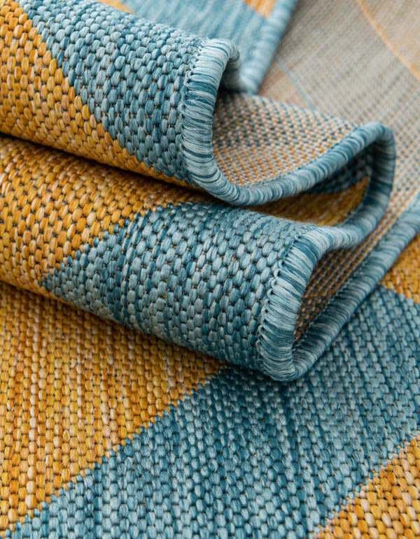 Urban Oasis Rugs Collection Area Rug -  Highrise (Yellow and Aqua) Square Yellow and Aqua  lifestyle 19
