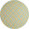 Urban Oasis Rugs Collection Area Rug -  Highrise (Yellow and Aqua) Round Yellow and Aqua Main