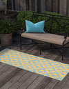 Urban Oasis Rugs Collection Area Rug -  Highrise (Yellow and Aqua) Runner Yellow and Aqua  lifestyle 2