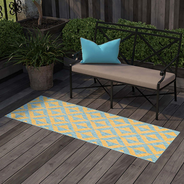 Urban Oasis Rugs Collection Area Rug -  Highrise (Yellow and Aqua) Runner Yellow and Aqua  lifestyle 25