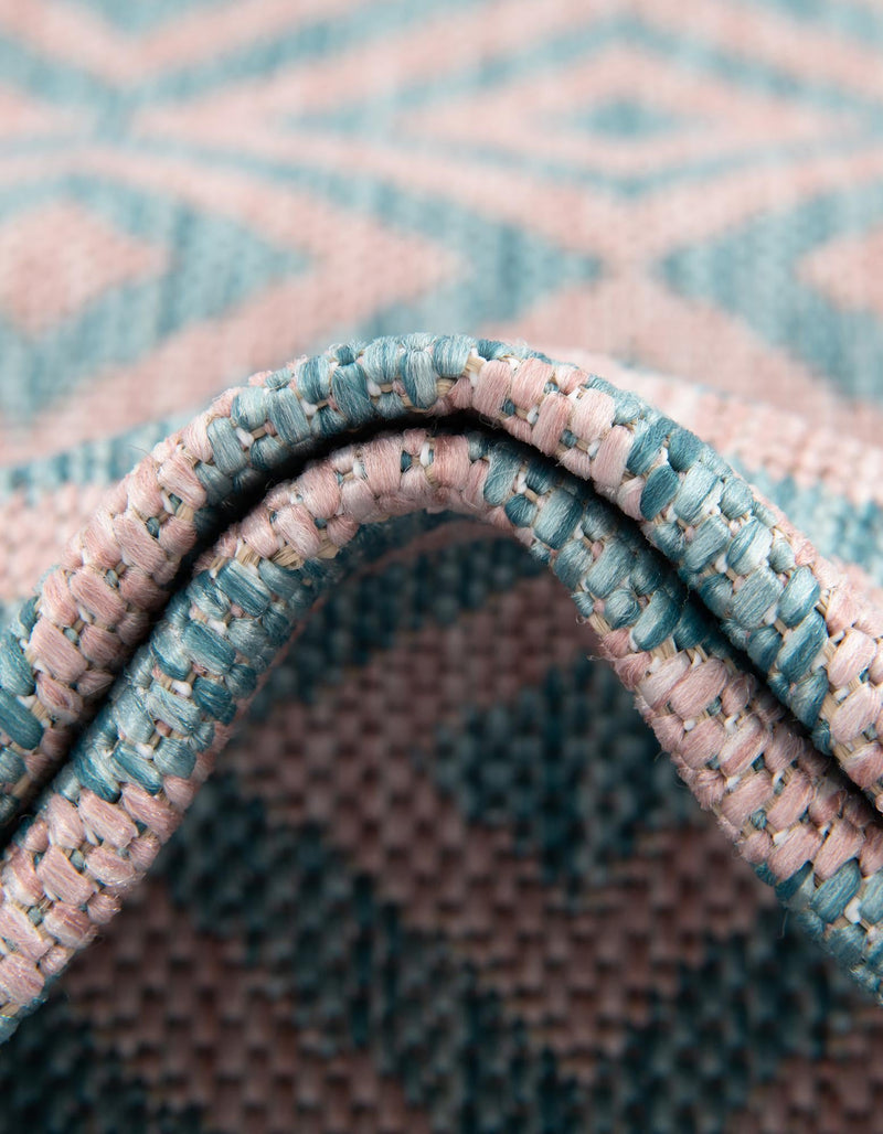 Urban Oasis Rugs Collection Area Rug -  Rooftop (Pink and Aqua) Oval Pink and Aqua  lifestyle 8