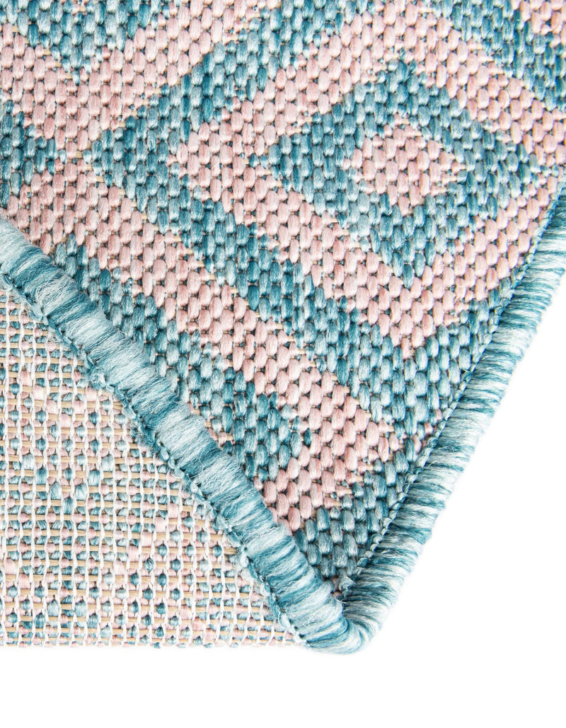 Urban Oasis Rugs Collection Area Rug -  Rooftop (Pink and Aqua) Oval Pink and Aqua  lifestyle 10