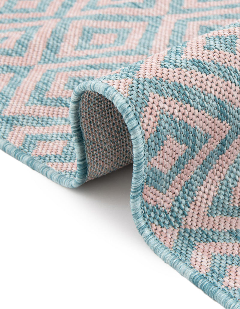 Urban Oasis Rugs Collection Area Rug -  Rooftop (Pink and Aqua) Oval Pink and Aqua  lifestyle 11