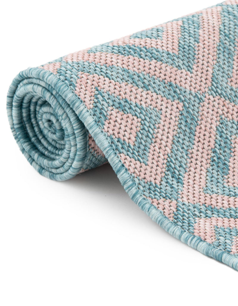 Urban Oasis Rugs Collection Area Rug -  Rooftop (Pink and Aqua) Oval Pink and Aqua  lifestyle 15