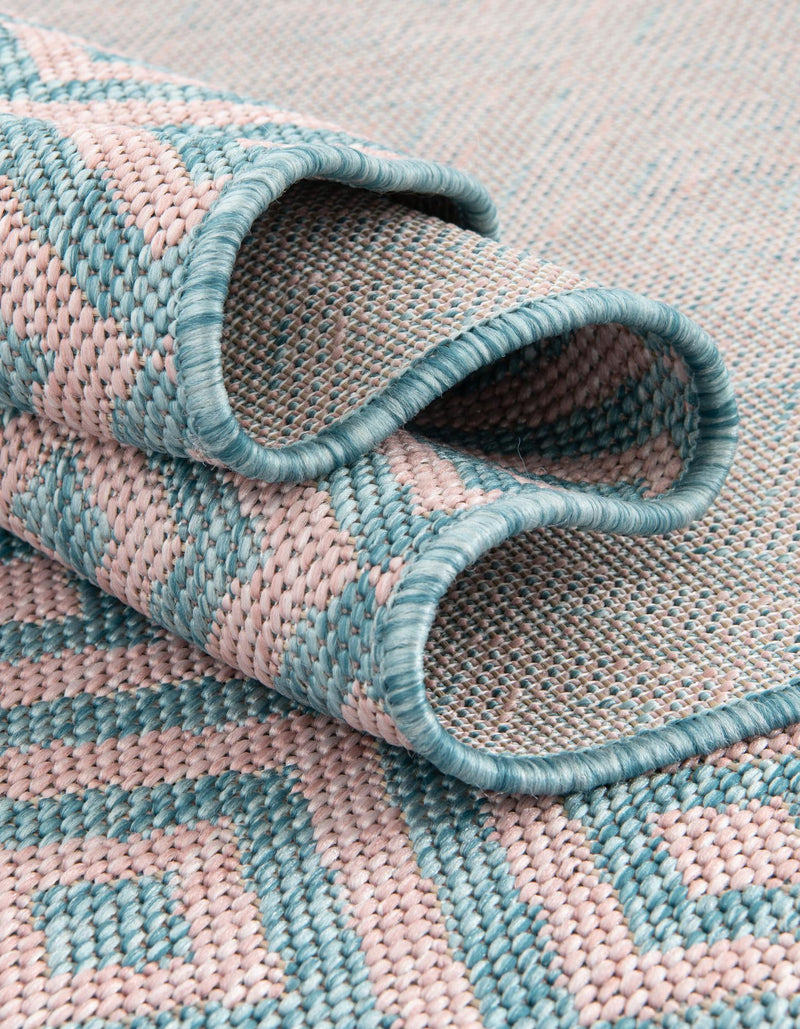 Urban Oasis Rugs Collection Area Rug -  Rooftop (Pink and Aqua) Oval Pink and Aqua  lifestyle 17