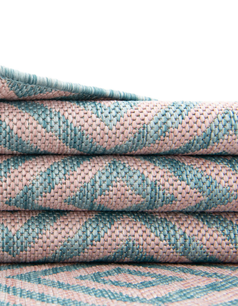 Urban Oasis Rugs Collection Area Rug -  Rooftop (Pink and Aqua) Oval Pink and Aqua  lifestyle 19