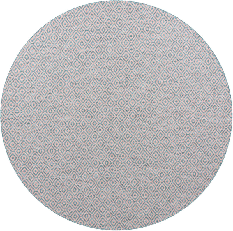 Urban Oasis Rugs Collection Area Rug -  Rooftop (Pink and Aqua) Round Pink and Aqua Main