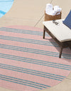 Urban Oasis Rugs Collection Area Rug -  District (Pink and Aqua) Round Pink and Aqua  lifestyle 0