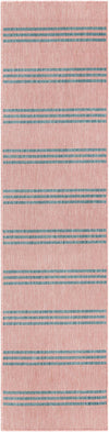 Urban Oasis Rugs Collection Area Rug -  District (Pink and Aqua) Runner Pink and Aqua Main