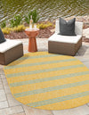 Urban Oasis Rugs Collection Area Rug -  District (Yellow and Aqua) Oval Yellow and Aqua  lifestyle 0