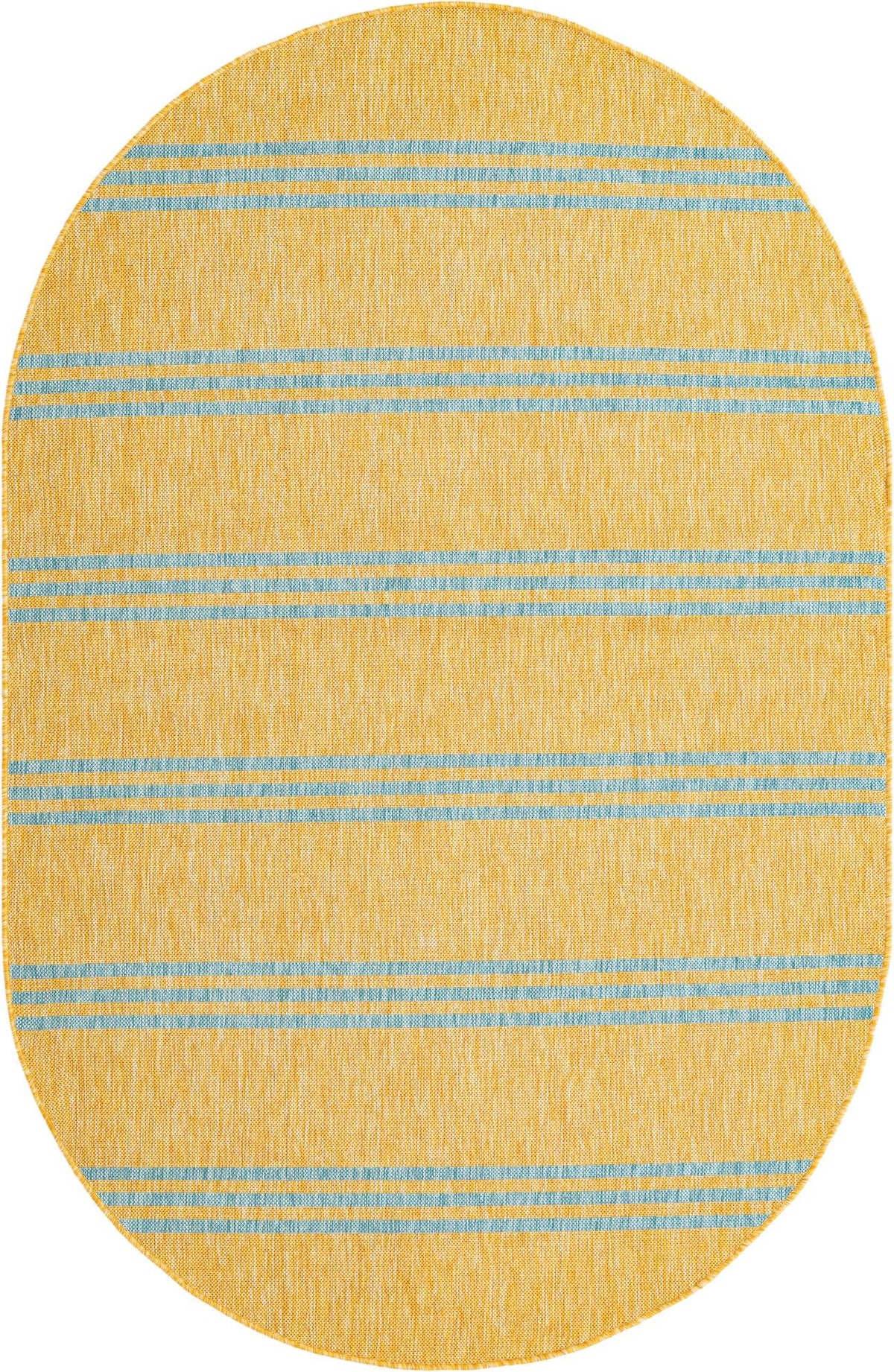 Urban Oasis Rugs Collection Area Rug -  District (Yellow and Aqua) Oval Yellow and Aqua Main