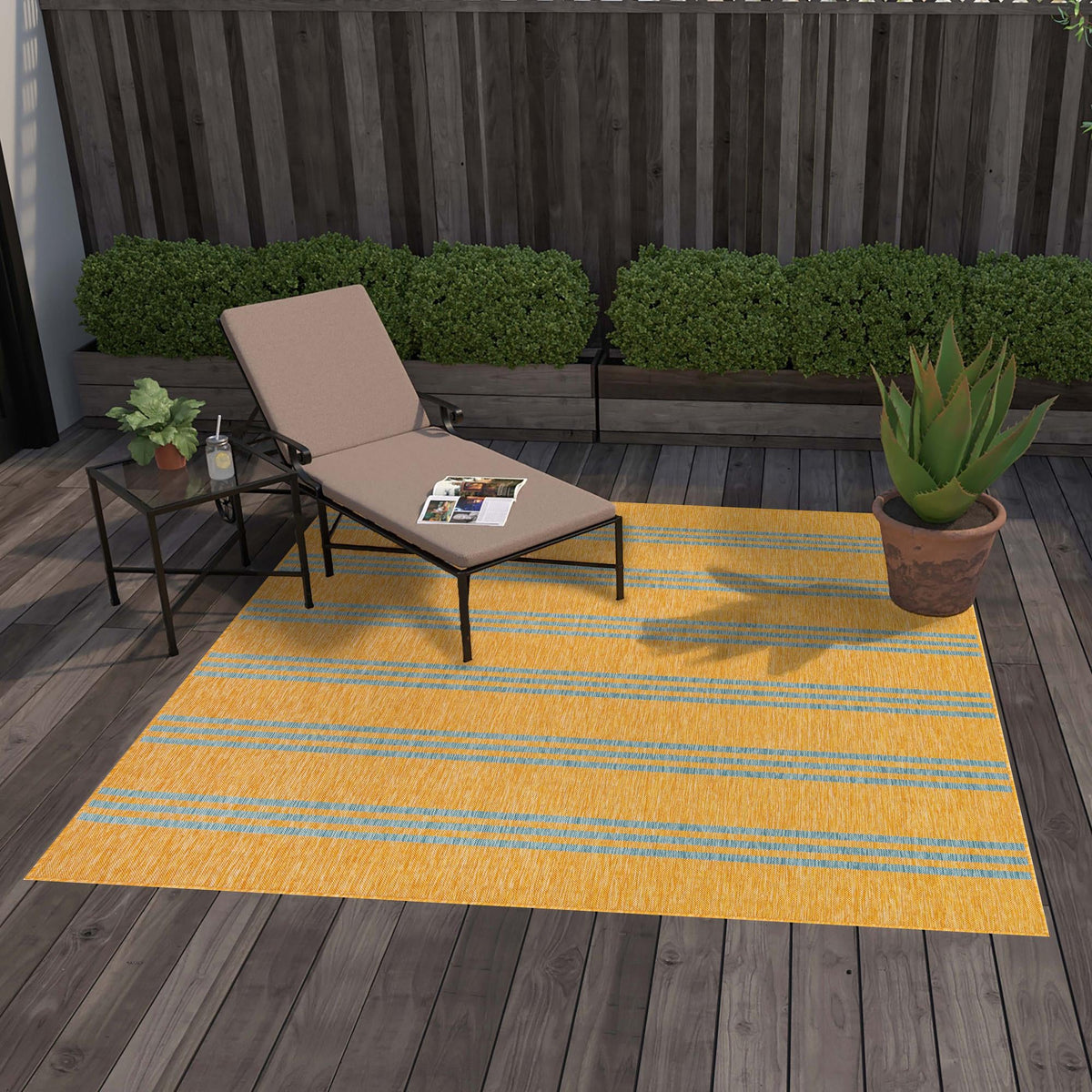 Urban Oasis Rugs Collection Area Rug -  District (Yellow and Aqua) Square Yellow and Aqua  lifestyle 13