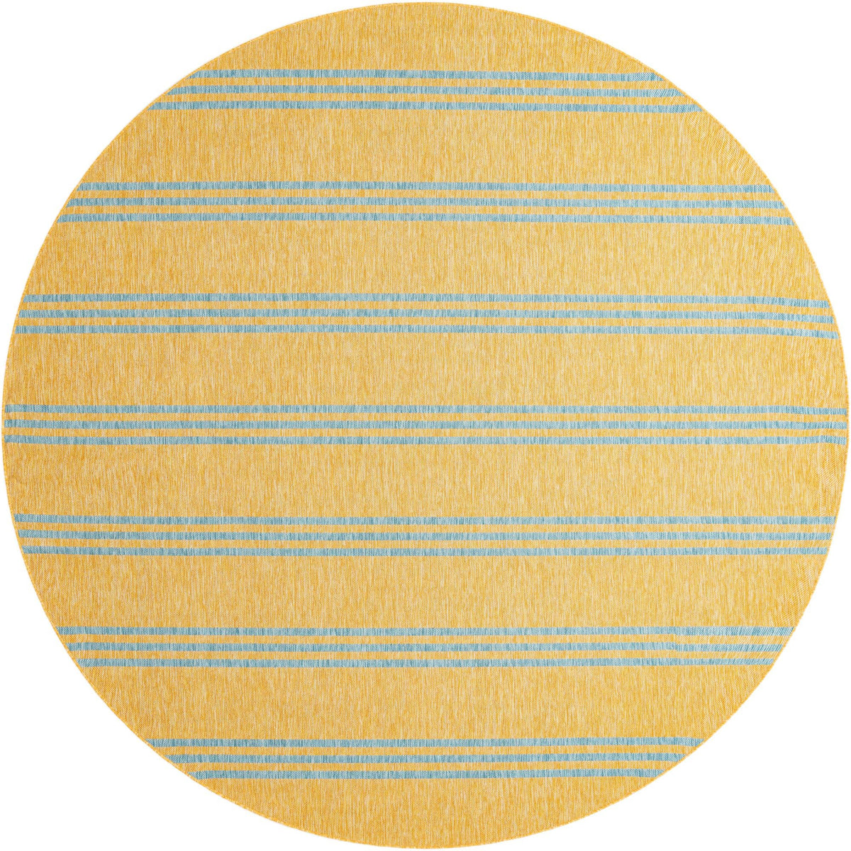 Urban Oasis Rugs Collection Area Rug -  District (Yellow and Aqua) Round Yellow and Aqua Main