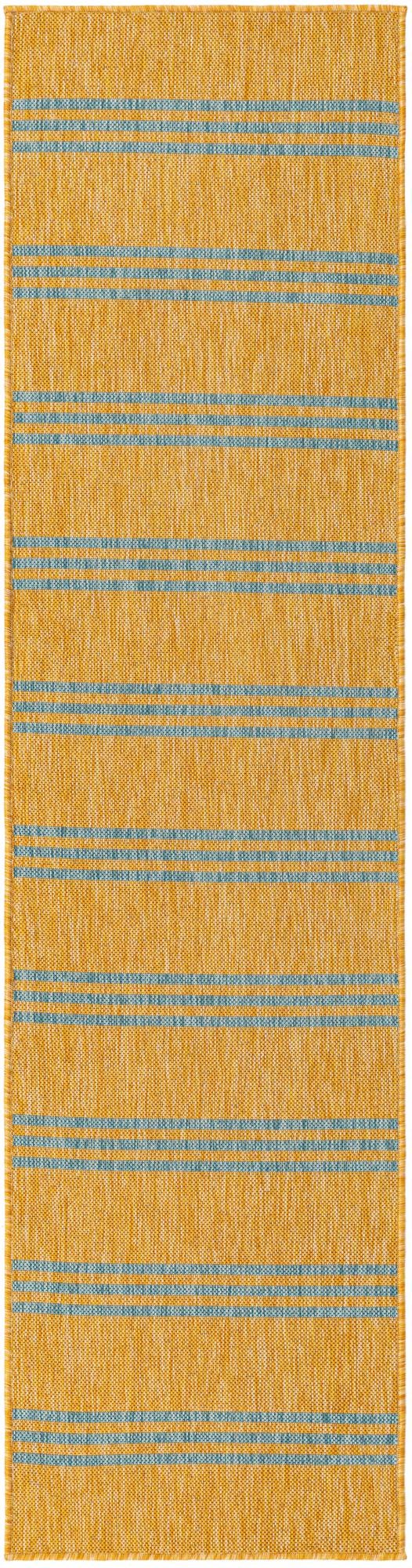 Urban Oasis Rugs Collection Area Rug -  District (Yellow and Aqua) Runner Yellow and Aqua Main