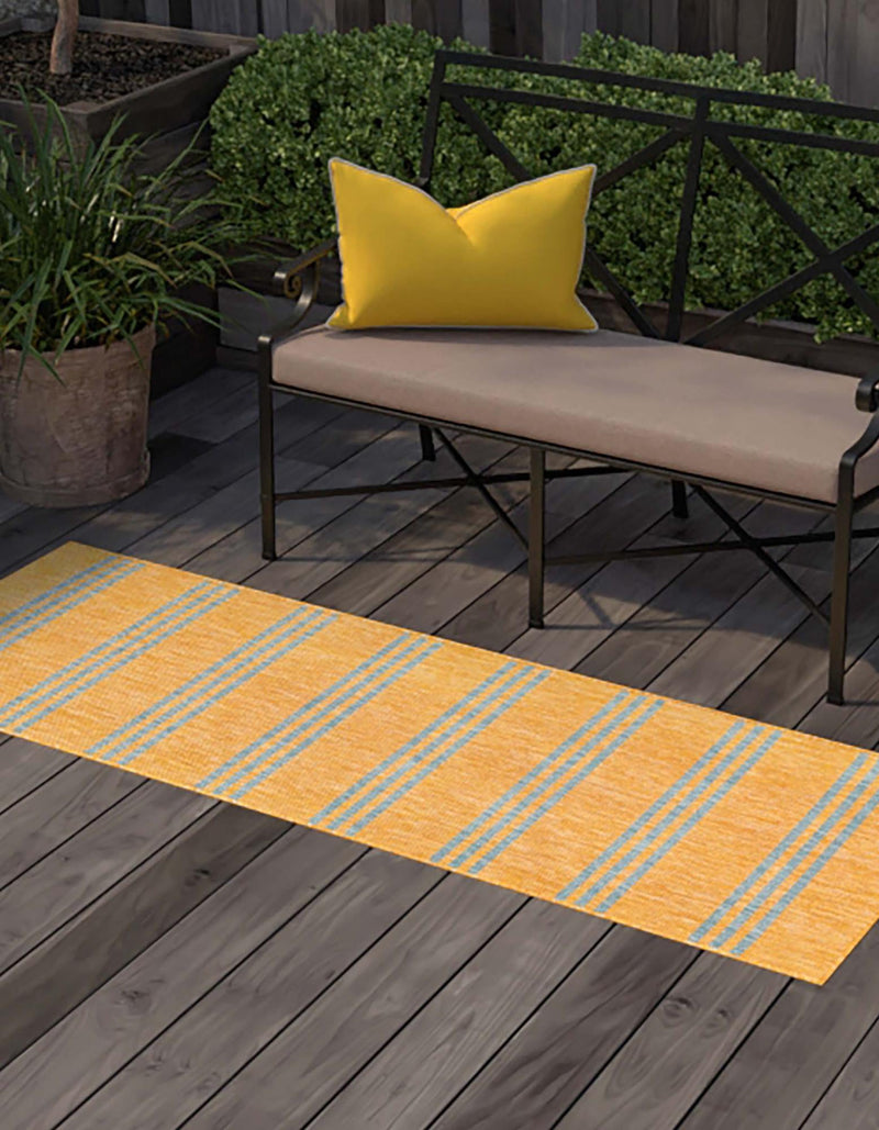 Urban Oasis Rugs Collection Area Rug -  District (Yellow and Aqua) Runner Yellow and Aqua  lifestyle 2