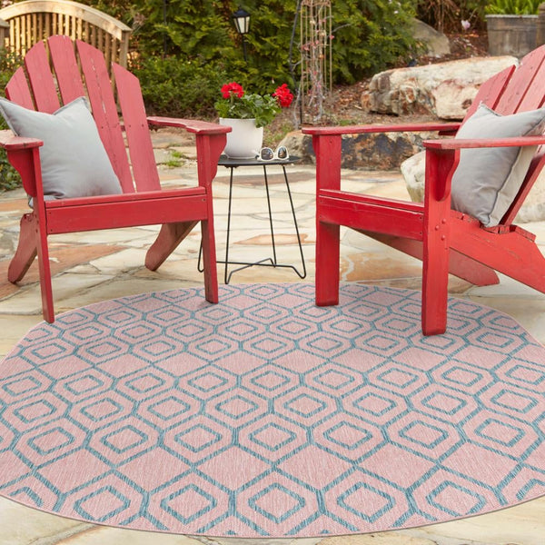 Urban Oasis Rugs Collection Area Rug -  Boulevard (Pink and Aqua) Oval Pink and Aqua  lifestyle 14