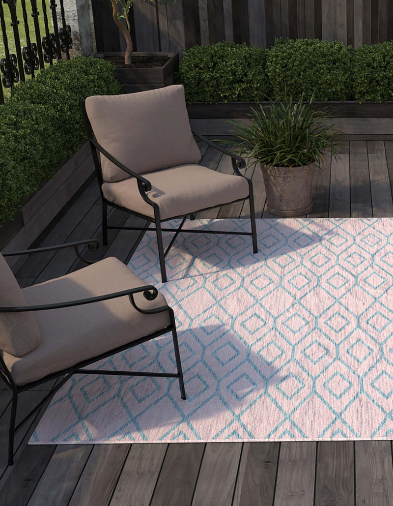 Urban Oasis Rugs Collection Area Rug -  Boulevard (Pink and Aqua) Square Pink and Aqua  lifestyle 0