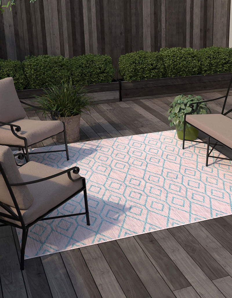 Urban Oasis Rugs Collection Area Rug -  Boulevard (Pink and Aqua) Square Pink and Aqua  lifestyle 2