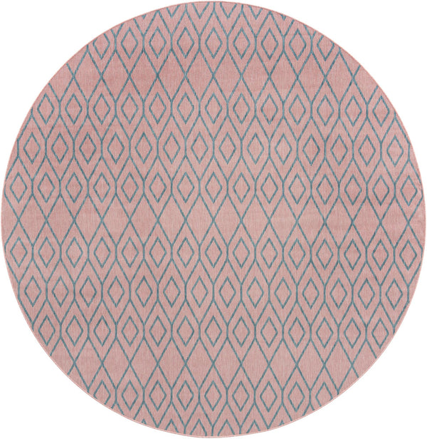 Urban Oasis Rugs Collection Area Rug -  Boulevard (Pink and Aqua) Round Pink and Aqua Main