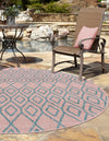 Urban Oasis Rugs Collection Area Rug -  Boulevard (Pink and Aqua) Round Pink and Aqua  lifestyle 2
